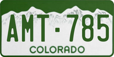 CO license plate AMT785