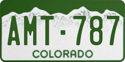 CO license plate AMT787