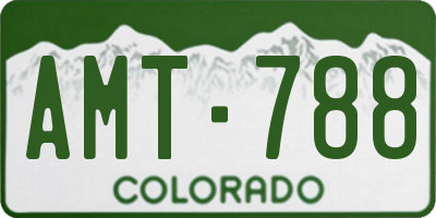 CO license plate AMT788