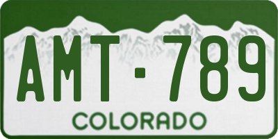 CO license plate AMT789