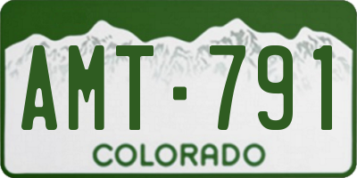 CO license plate AMT791