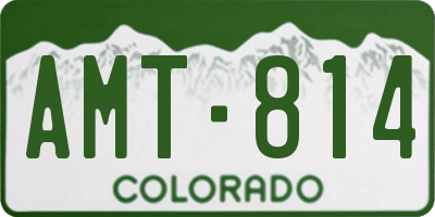 CO license plate AMT814