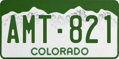 CO license plate AMT821