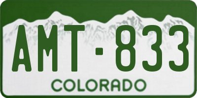 CO license plate AMT833