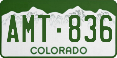 CO license plate AMT836
