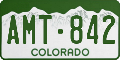 CO license plate AMT842