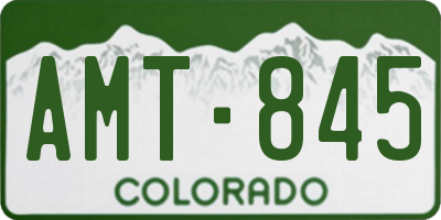 CO license plate AMT845