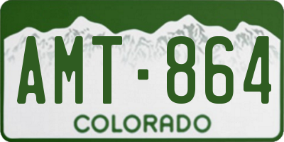 CO license plate AMT864