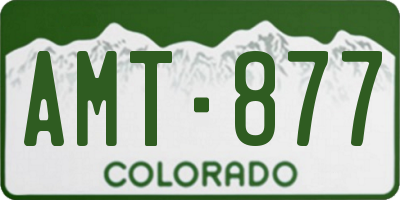 CO license plate AMT877