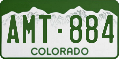 CO license plate AMT884