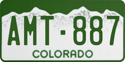 CO license plate AMT887