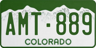 CO license plate AMT889