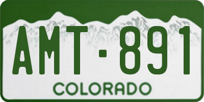 CO license plate AMT891