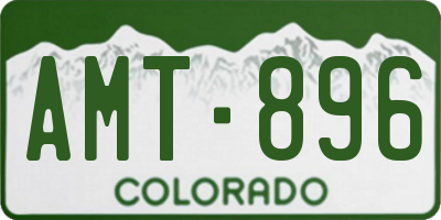 CO license plate AMT896