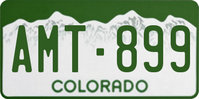 CO license plate AMT899