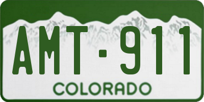 CO license plate AMT911