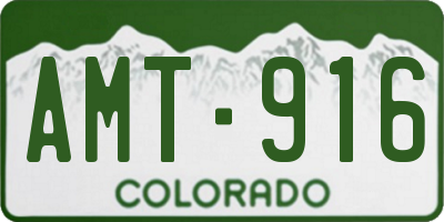 CO license plate AMT916