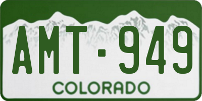 CO license plate AMT949