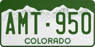 CO license plate AMT950