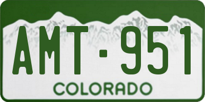CO license plate AMT951