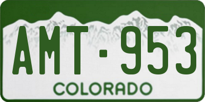 CO license plate AMT953