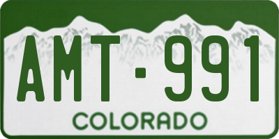 CO license plate AMT991