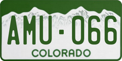 CO license plate AMU066