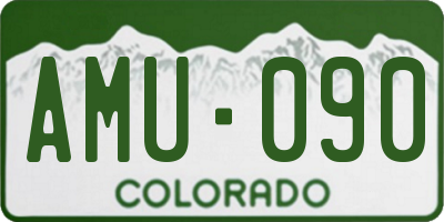 CO license plate AMU090