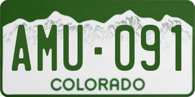 CO license plate AMU091