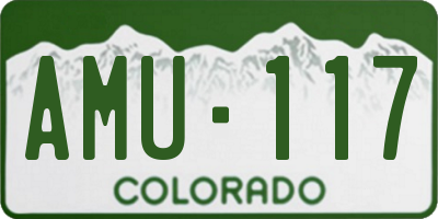 CO license plate AMU117