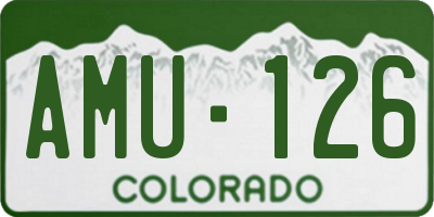 CO license plate AMU126