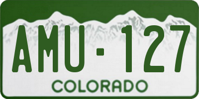 CO license plate AMU127