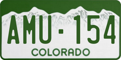 CO license plate AMU154