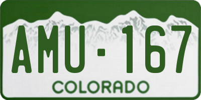 CO license plate AMU167