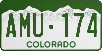 CO license plate AMU174