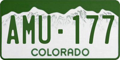 CO license plate AMU177