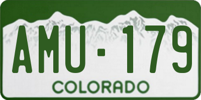 CO license plate AMU179