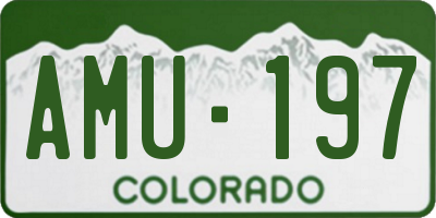 CO license plate AMU197