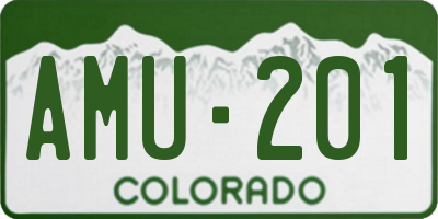 CO license plate AMU201
