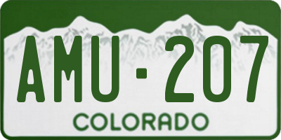 CO license plate AMU207