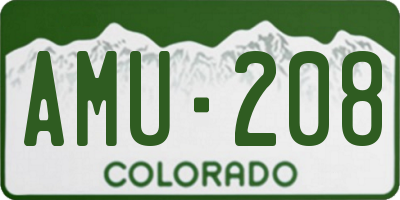 CO license plate AMU208