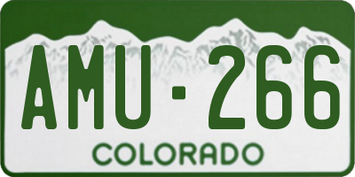 CO license plate AMU266