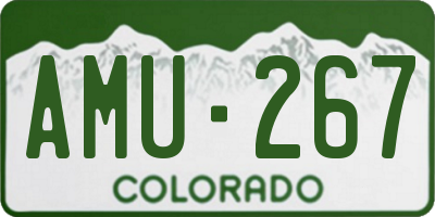 CO license plate AMU267