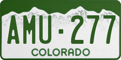 CO license plate AMU277