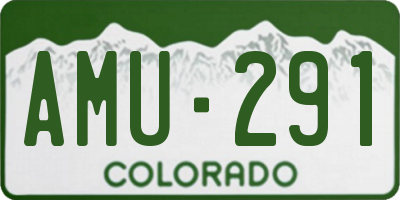 CO license plate AMU291
