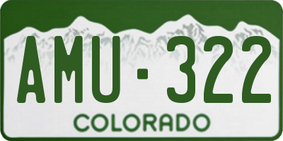 CO license plate AMU322