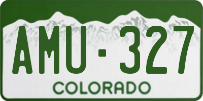 CO license plate AMU327
