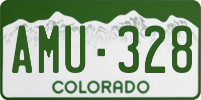 CO license plate AMU328