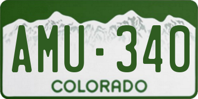 CO license plate AMU340