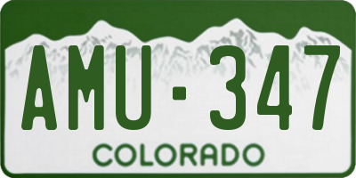 CO license plate AMU347